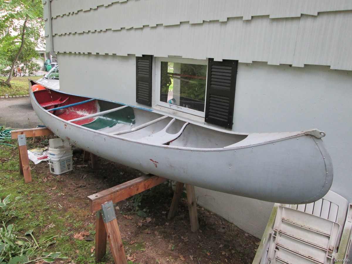 Need help pls, aluminum canoe flotation material and stripping